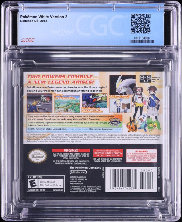 2012 POKEMON WHITE VERSION 2 NINTENDO DS CGC 9.8 A++ SEALED