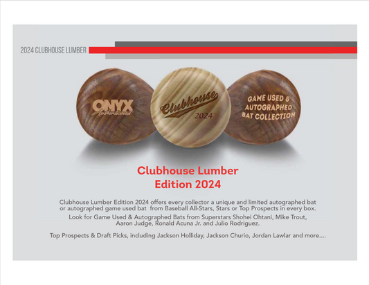 2023 Onyx Authenticated Clubhouse Lumber Collection Baseball Box